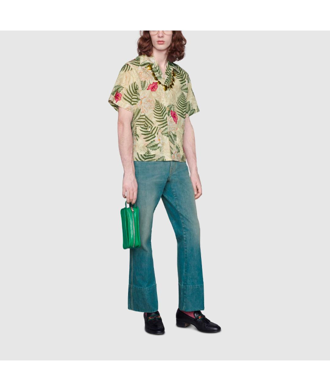 GUCCI Бежевая хлопковая кэжуал рубашка, фото 5