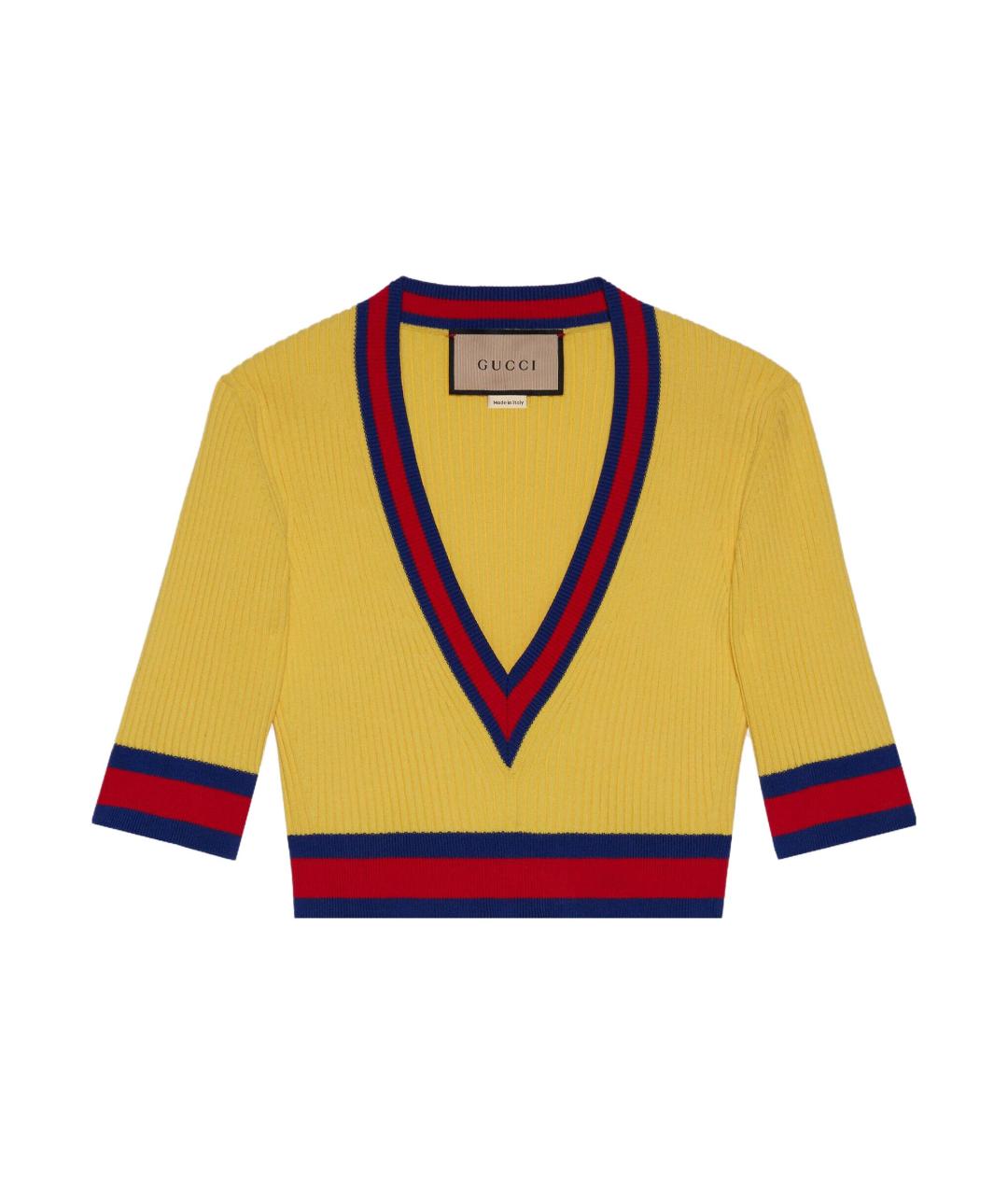 GUCCI Желтый джемпер / свитер, фото 1