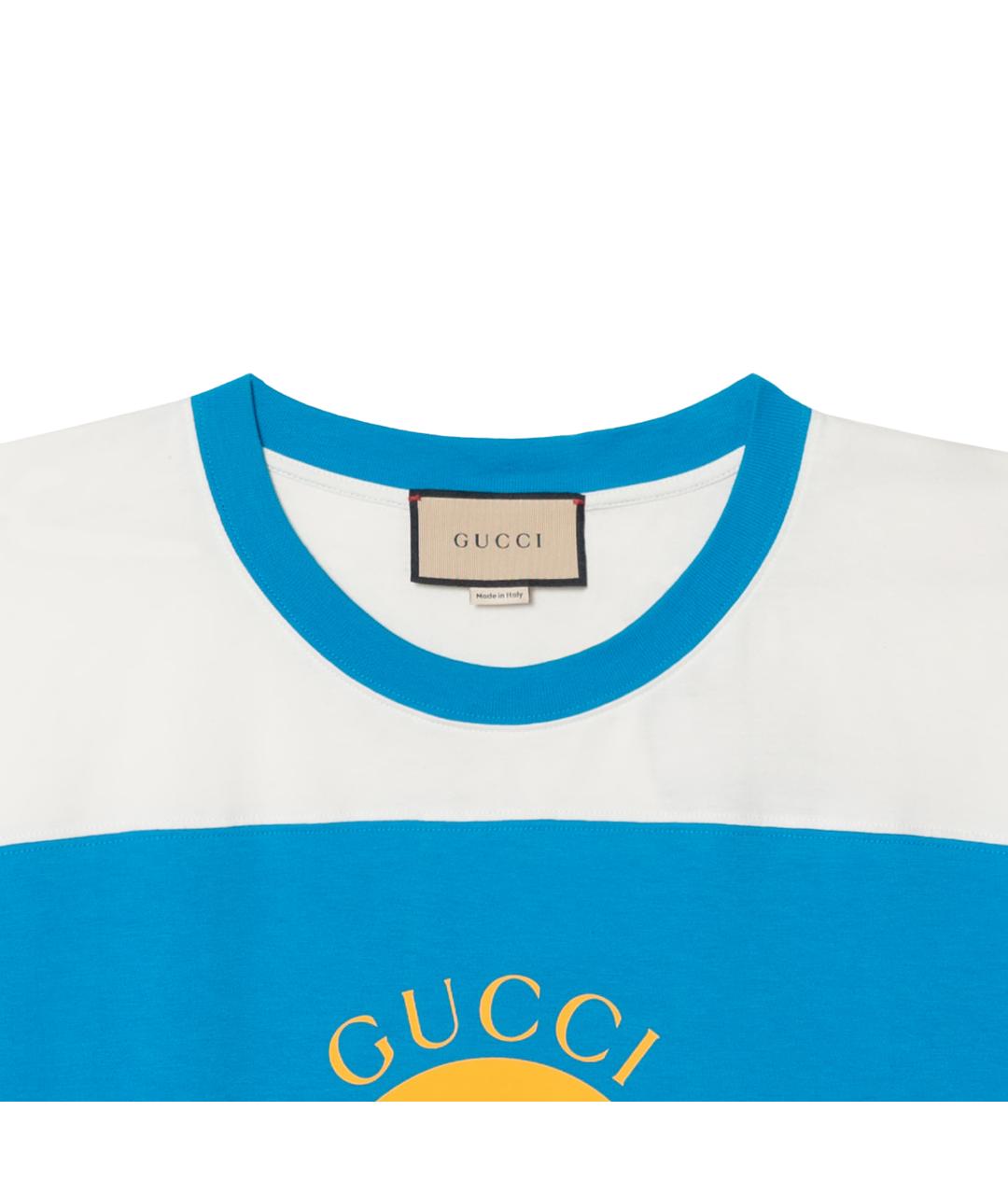 GUCCI Голубая футболка, фото 5