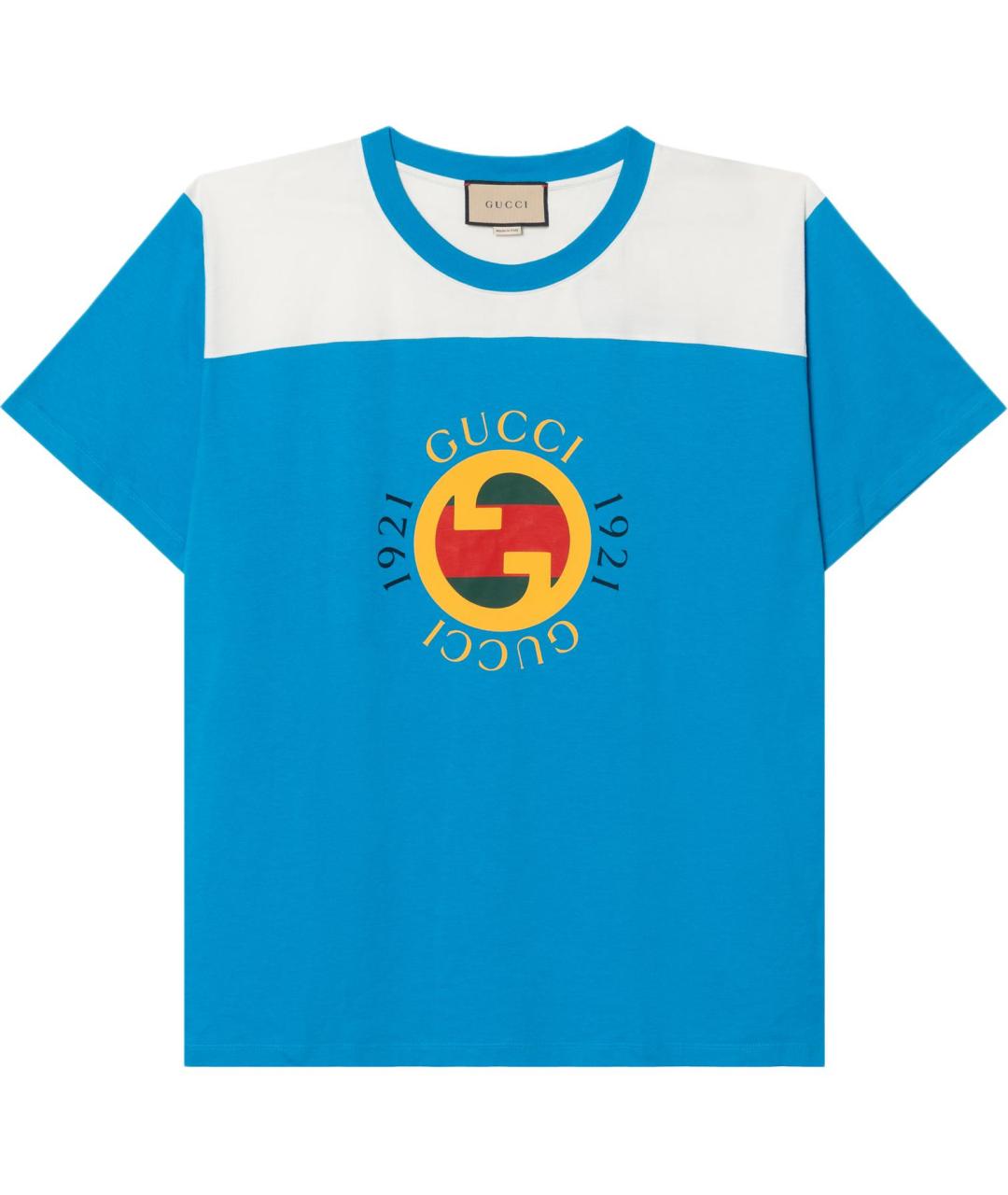 GUCCI Голубая футболка, фото 1