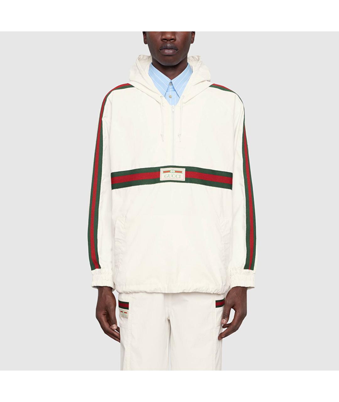 GUCCI Бежевая хлопковая спортивная куртка, фото 2