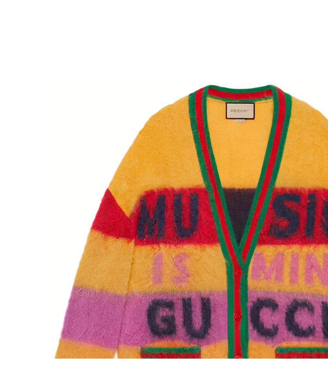 GUCCI Желтый кардиган, фото 5