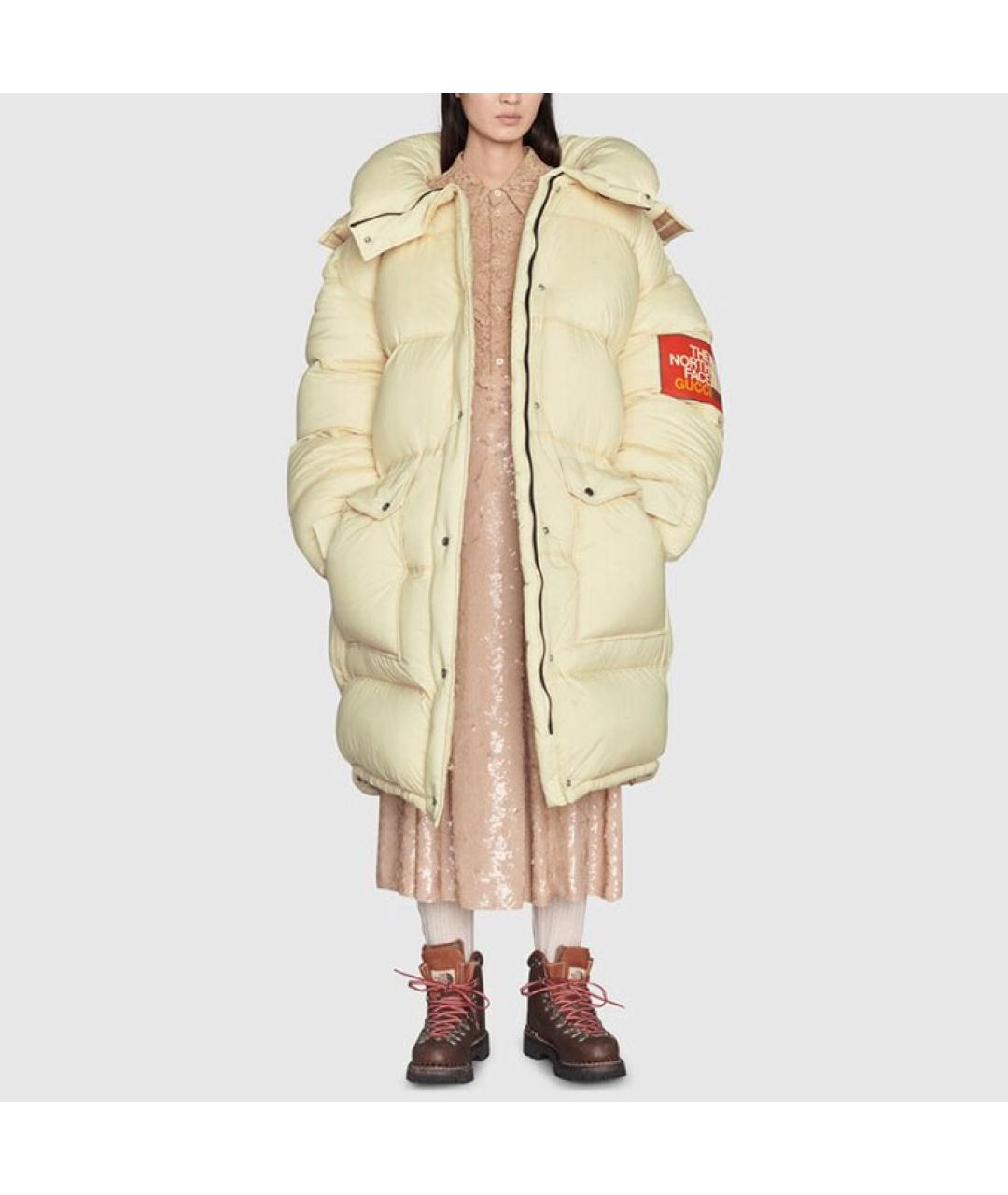 GUCCI Бежевый пуховик, фото 3