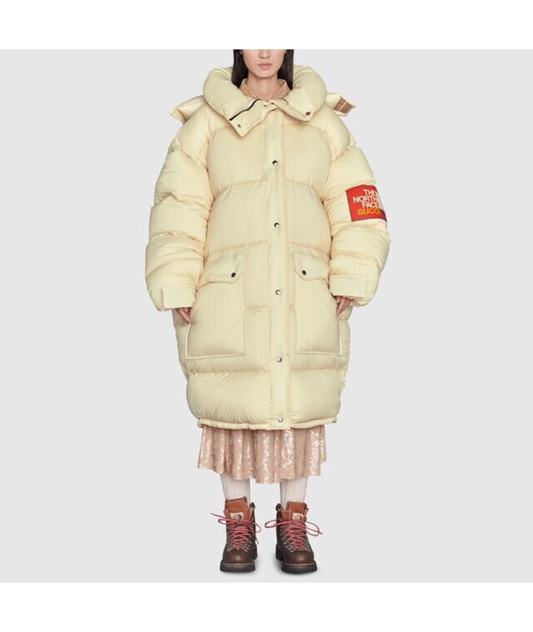 GUCCI Бежевый пуховик, фото 4