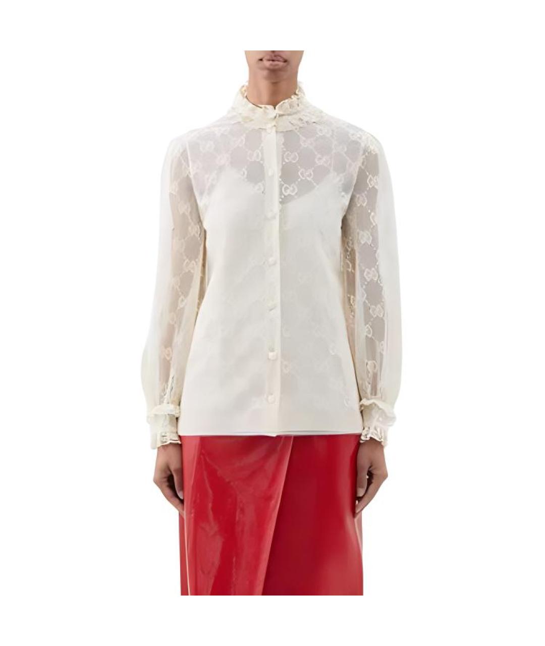GUCCI Бежевая блузы, фото 3