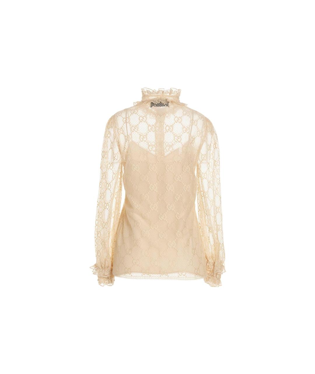 GUCCI Бежевая блузы, фото 2