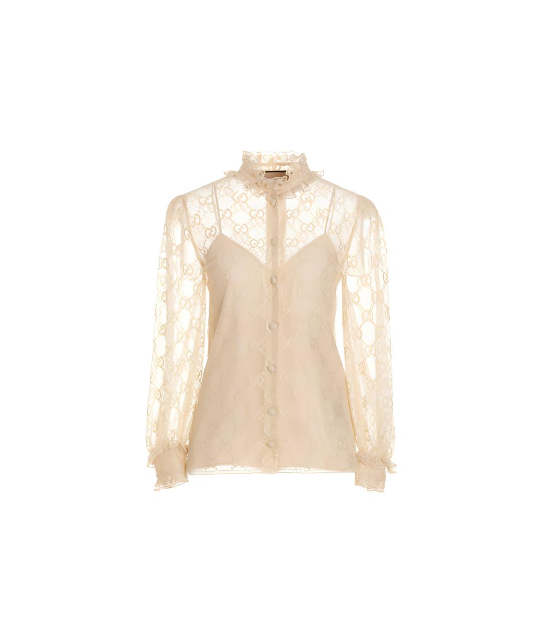 GUCCI Бежевая блузы, фото 6