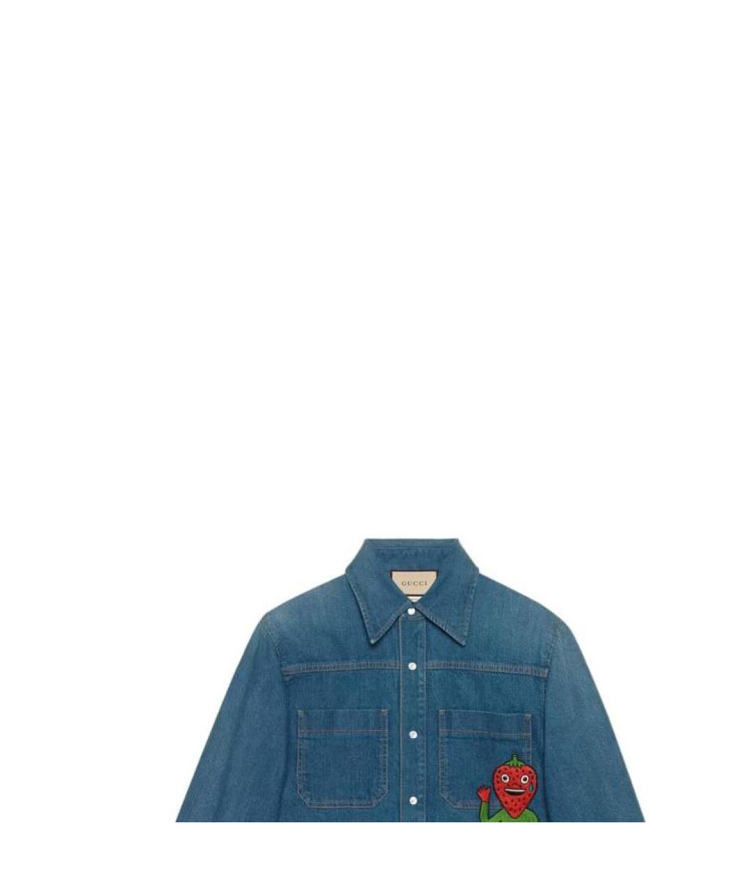 GUCCI Синяя кэжуал рубашка, фото 5