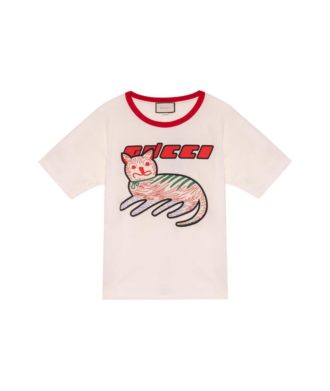 GUCCI Бежевая хлопковая футболка, фото 1