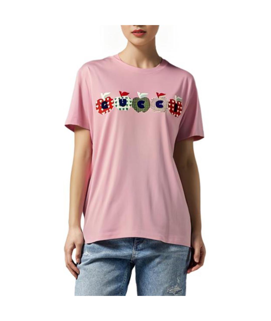 GUCCI Розовая футболка, фото 3