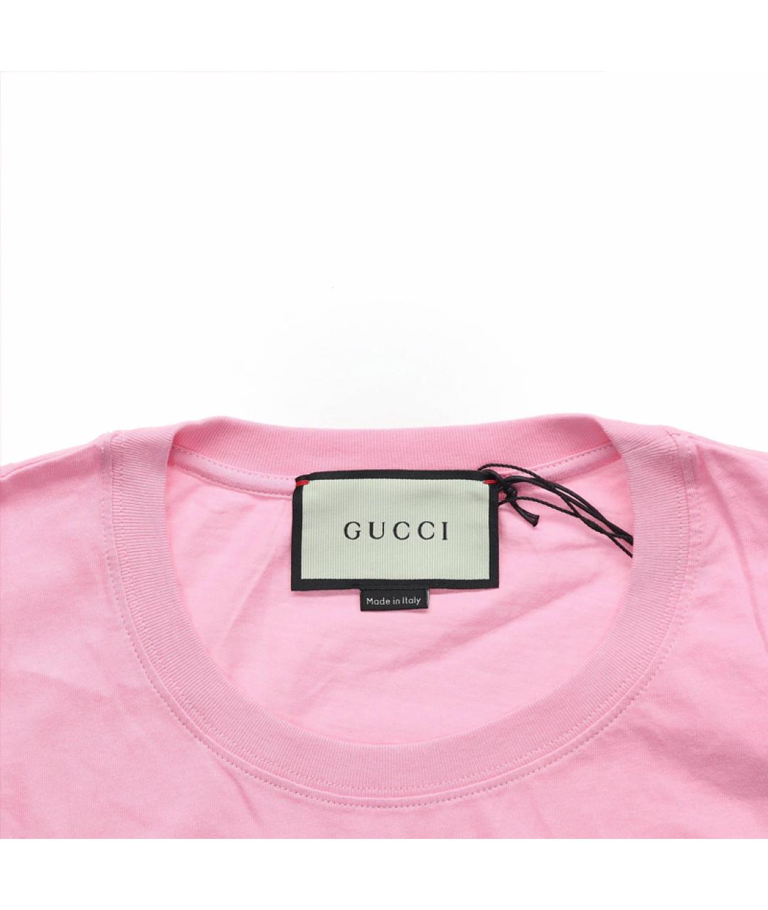 GUCCI Розовая футболка, фото 5