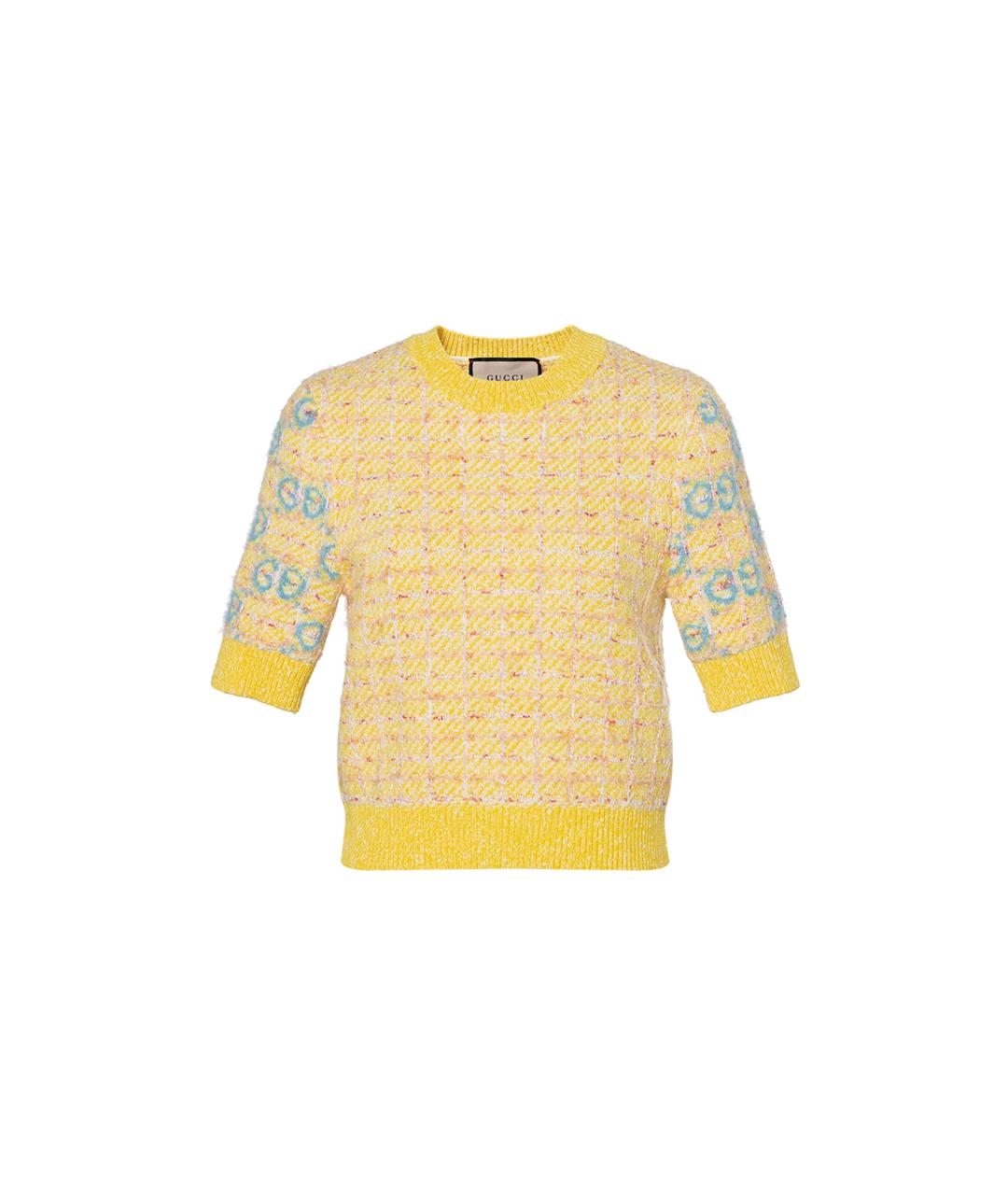 GUCCI Желтый шерстяной джемпер / свитер, фото 1
