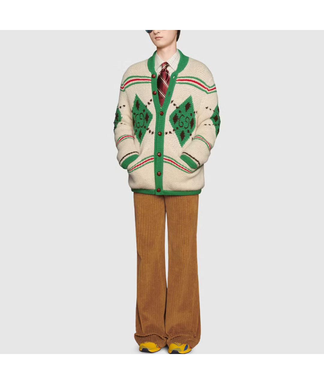 GUCCI Бежевый кардиган, фото 4