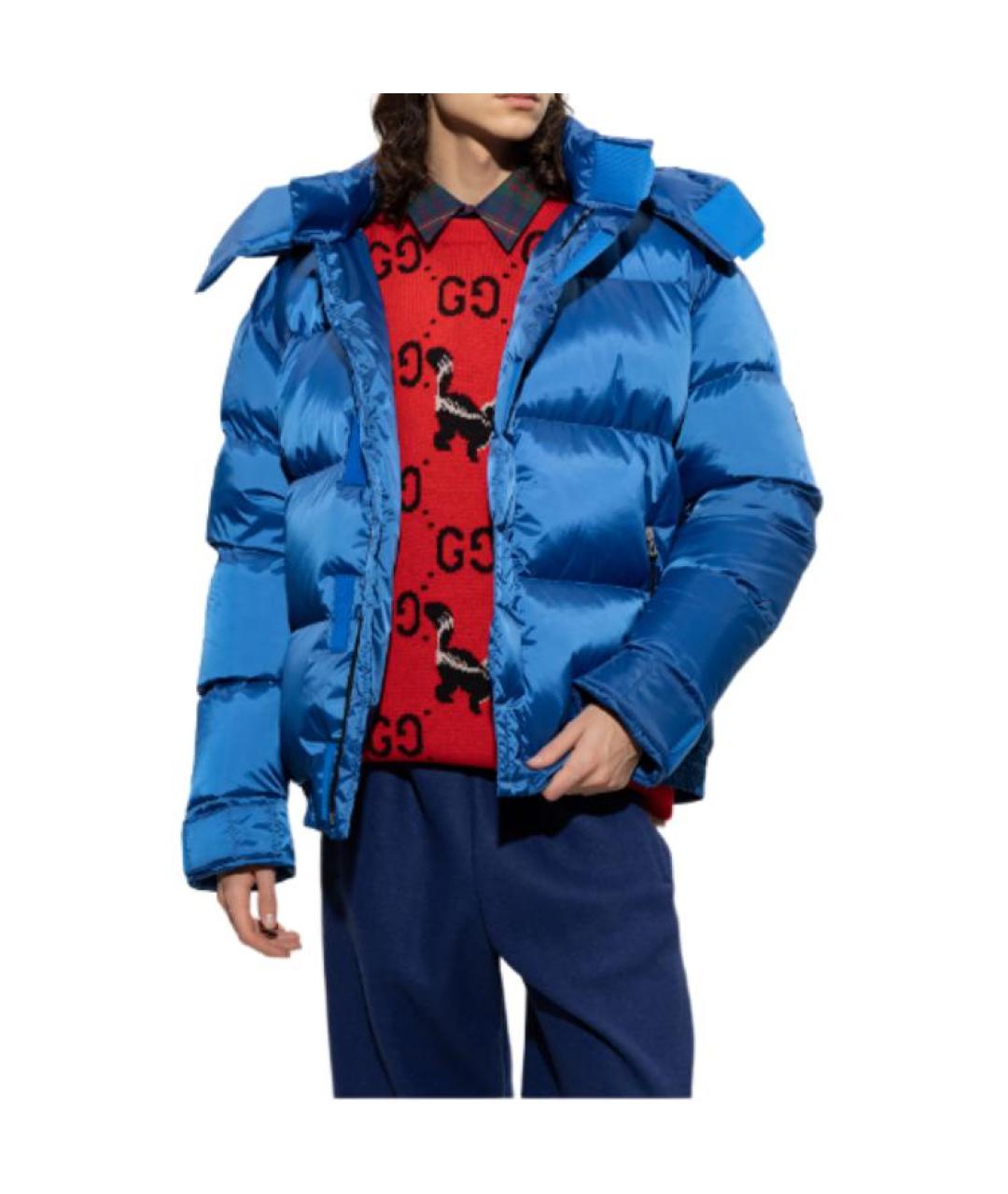GUCCI Синий пуховик, фото 4