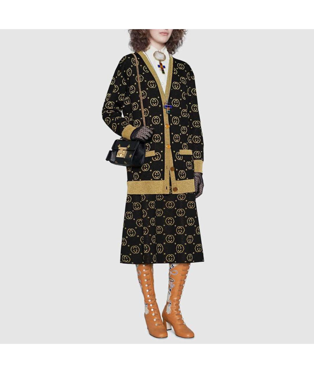 GUCCI Черный кардиган, фото 4