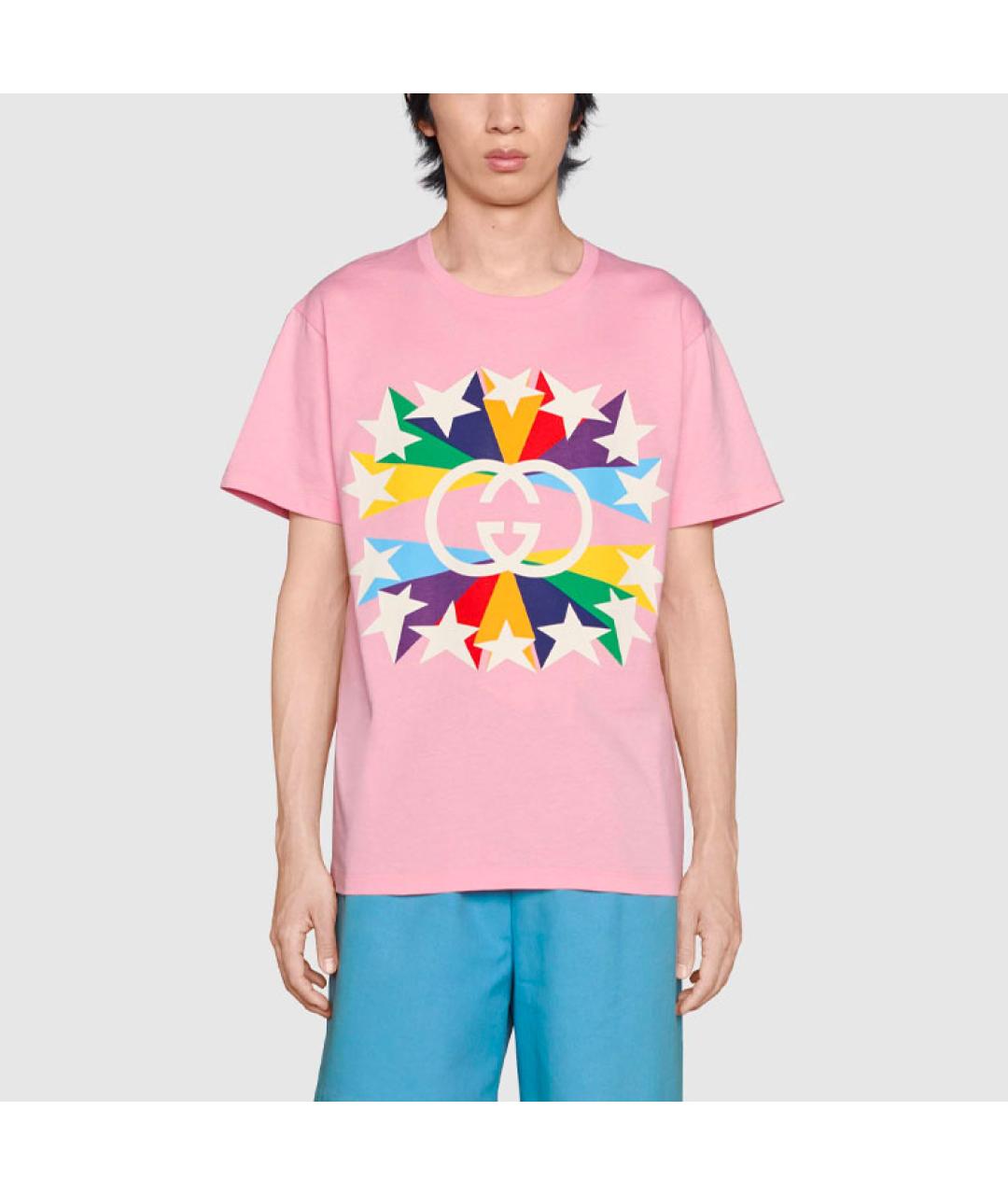 GUCCI Розовая футболка, фото 1