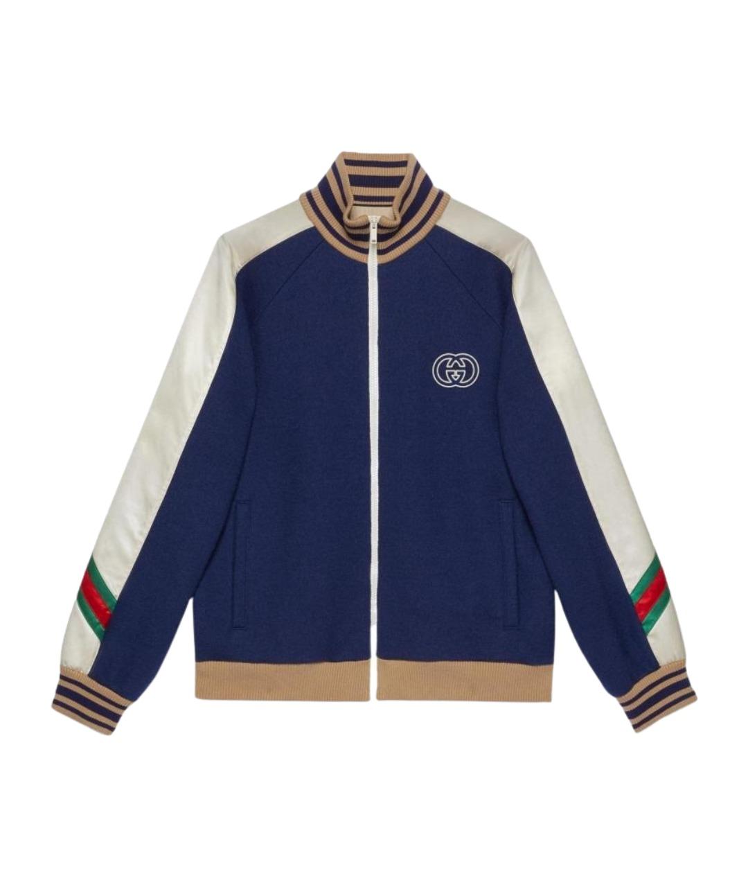 GUCCI Синяя шерстяная куртка, фото 1