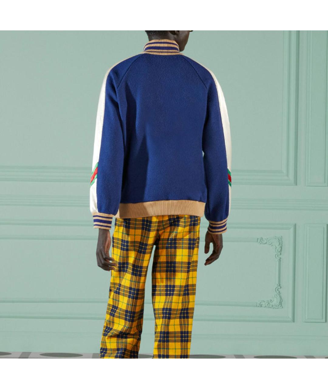 GUCCI Синяя шерстяная куртка, фото 4
