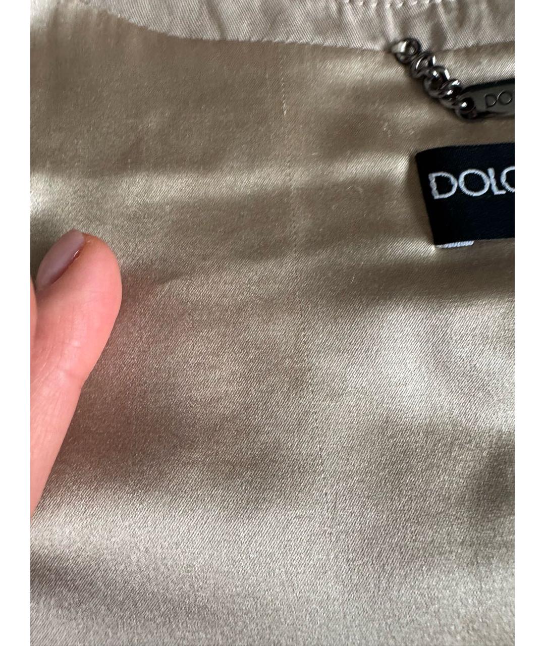 DOLCE&GABBANA Бежевый хлопковый жакет/пиджак, фото 7