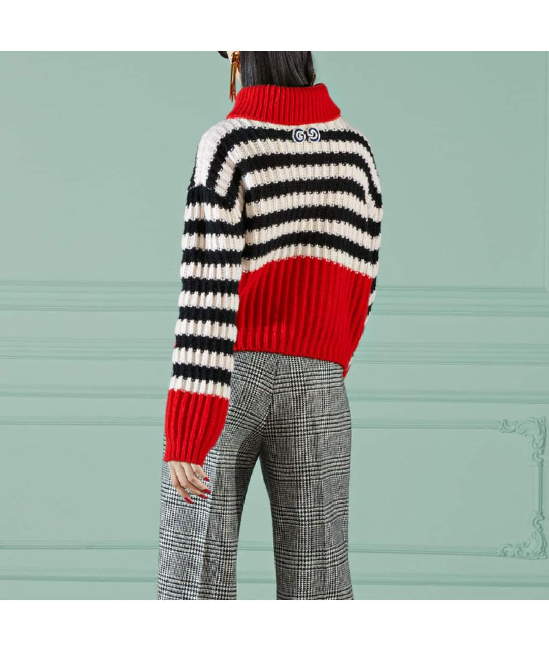GUCCI Красный шерстяной джемпер / свитер, фото 4