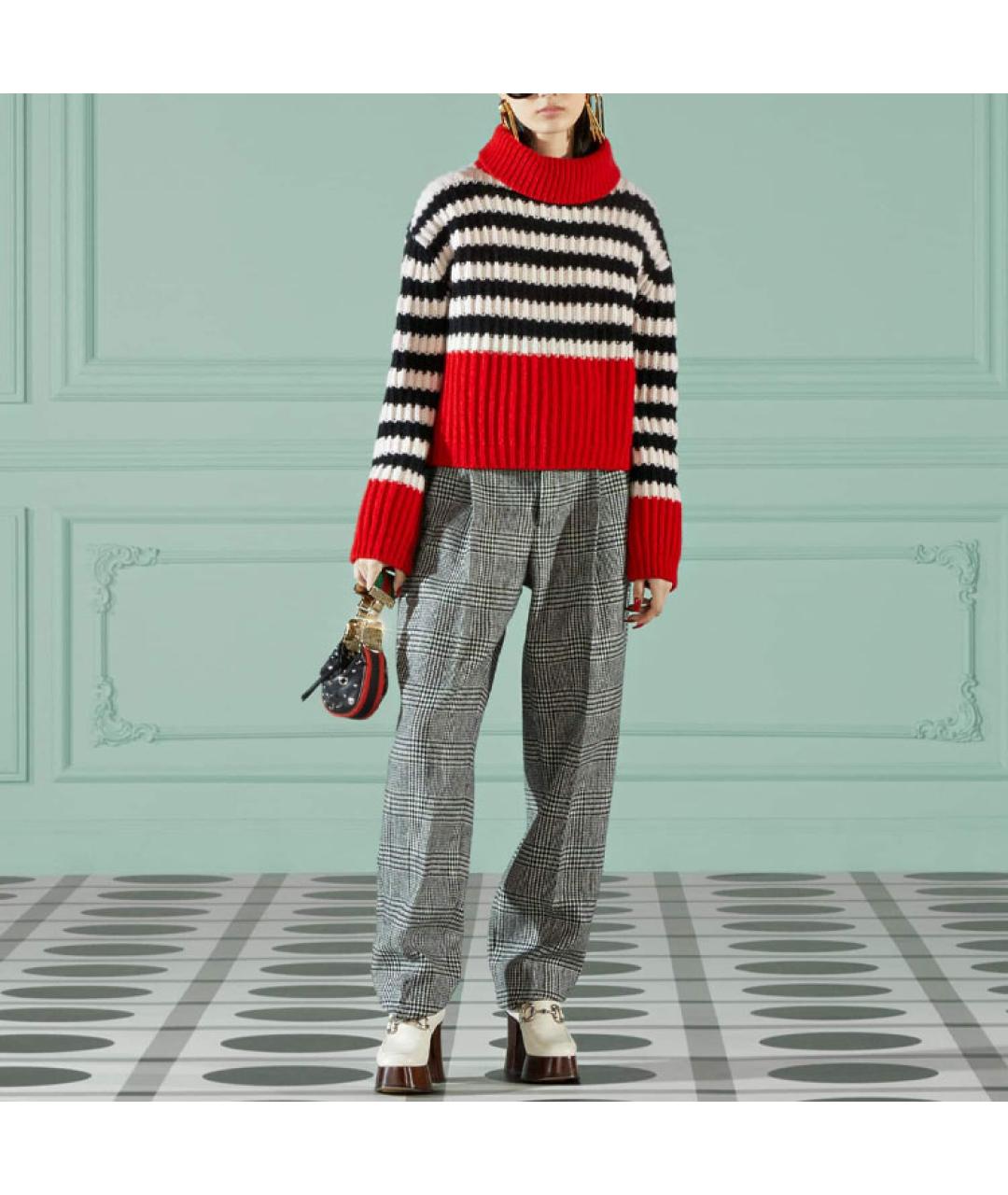GUCCI Красный шерстяной джемпер / свитер, фото 2
