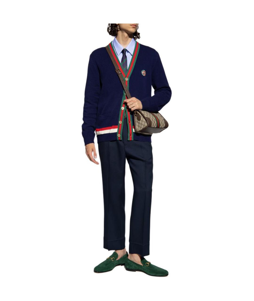 GUCCI Темно-синий кардиган, фото 3