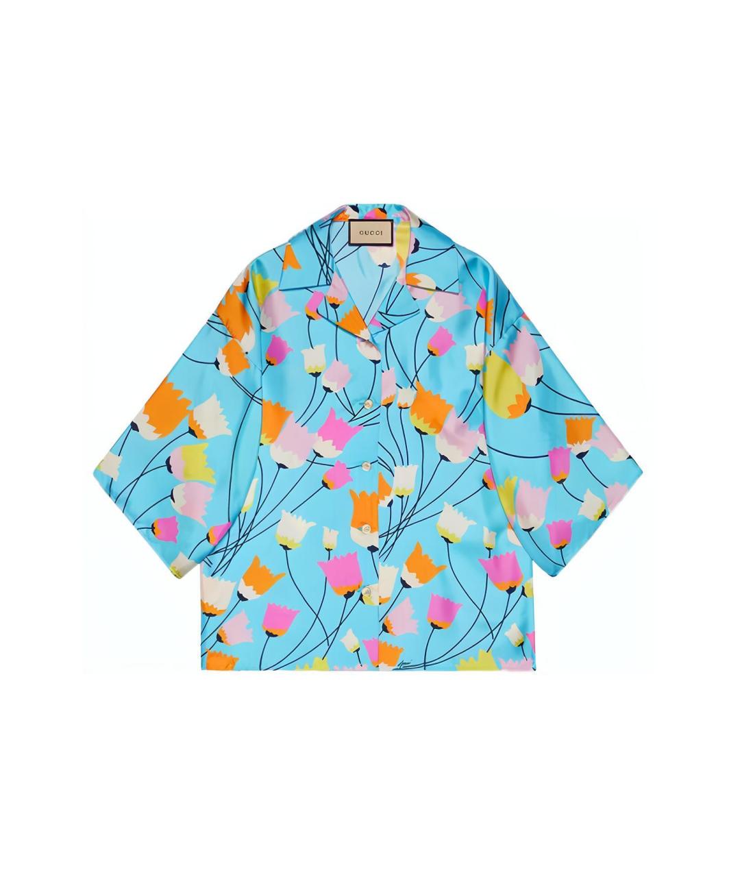 GUCCI Голубая рубашка, фото 6