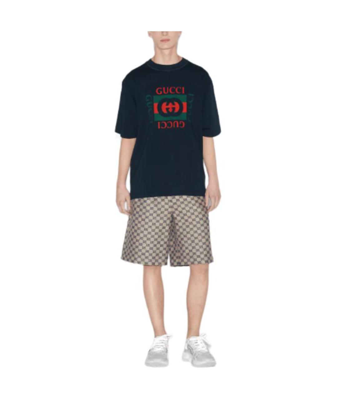 GUCCI Темно-синяя футболка, фото 4