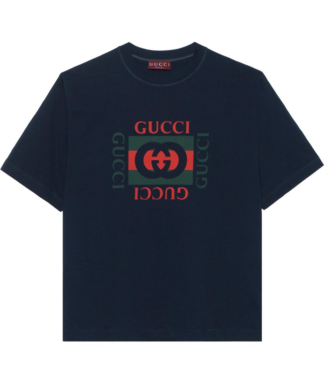 GUCCI Темно-синяя футболка, фото 1