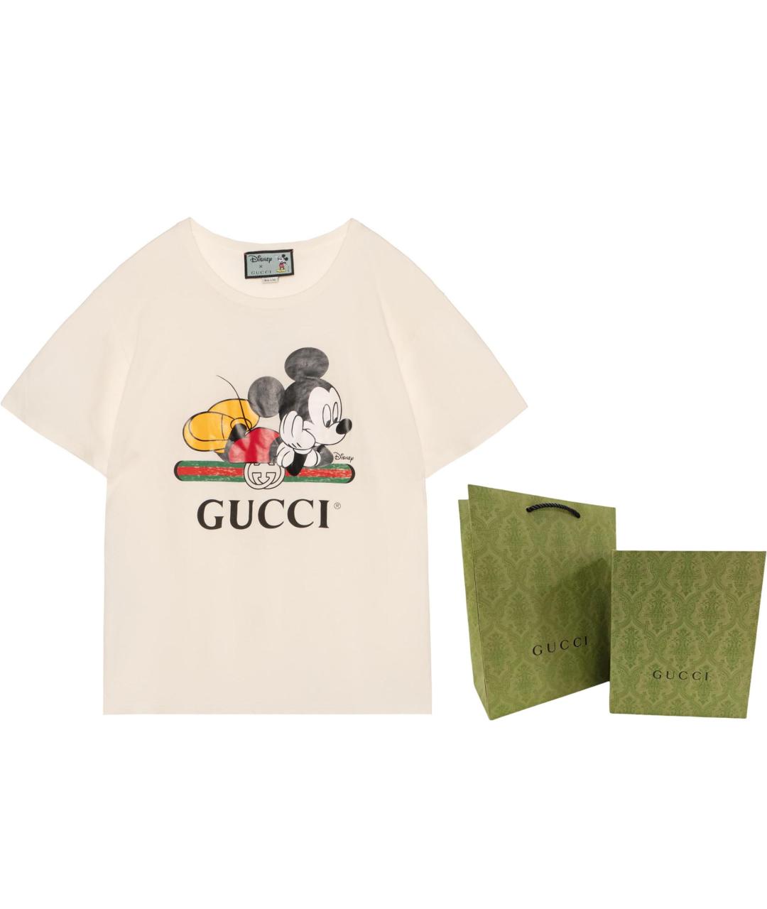 GUCCI Бежевая футболка, фото 4