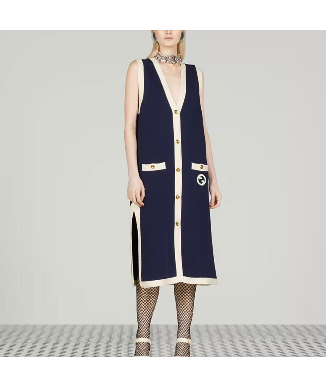 GUCCI Синяя жилетка, фото 2