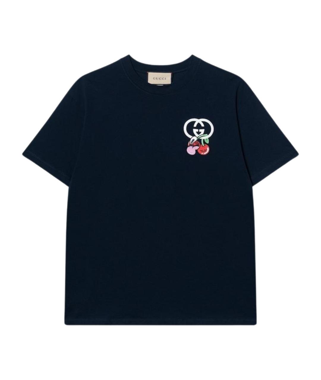 GUCCI Темно-синяя футболка, фото 1