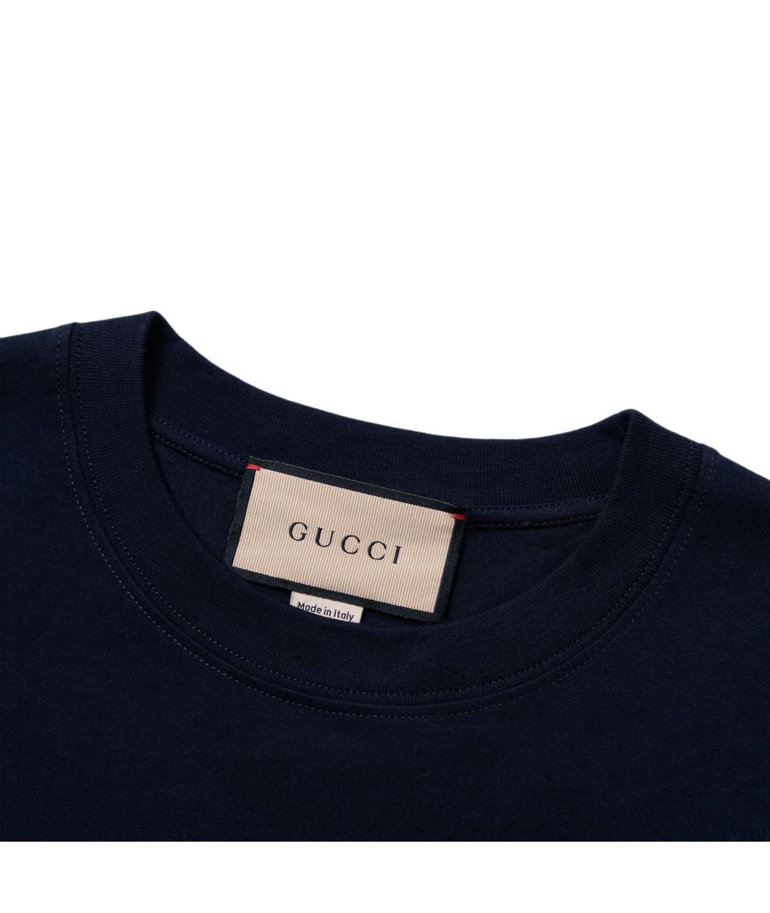 GUCCI Темно-синяя футболка, фото 4