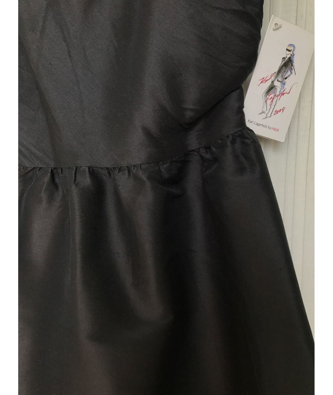 KARL LAGERFELD Черное шелковое вечернее платье, фото 8
