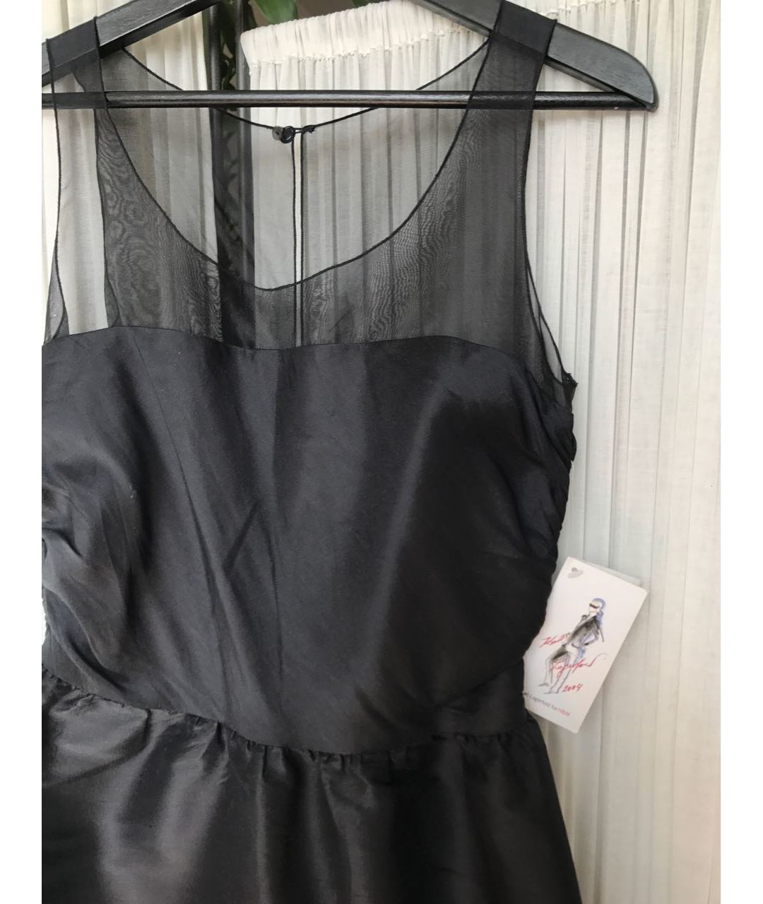 KARL LAGERFELD Черное шелковое вечернее платье, фото 3