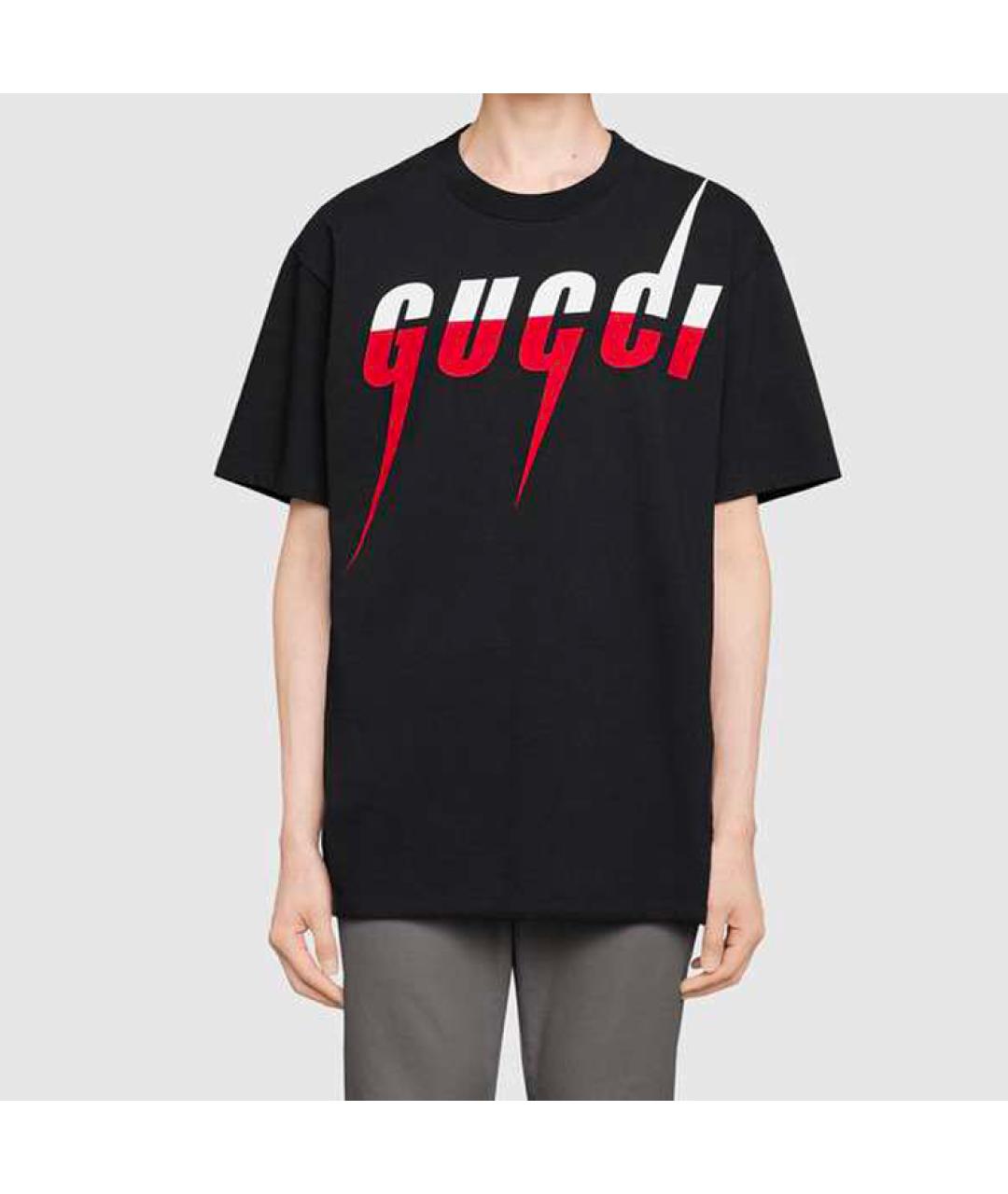 GUCCI Черная футболка, фото 3