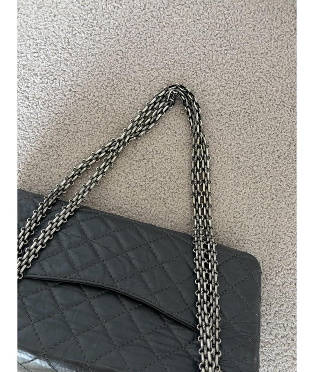 CHANEL Серая кожаная сумка через плечо, фото 8