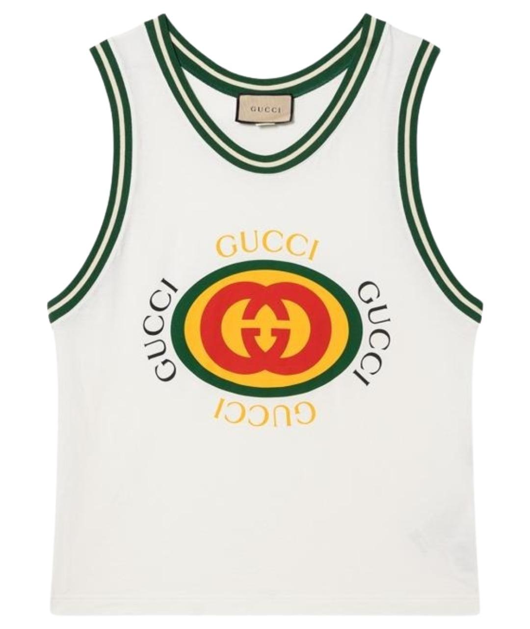 GUCCI Белая майка, фото 1