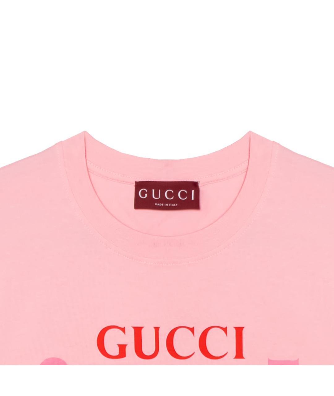 GUCCI Розовая футболка, фото 5
