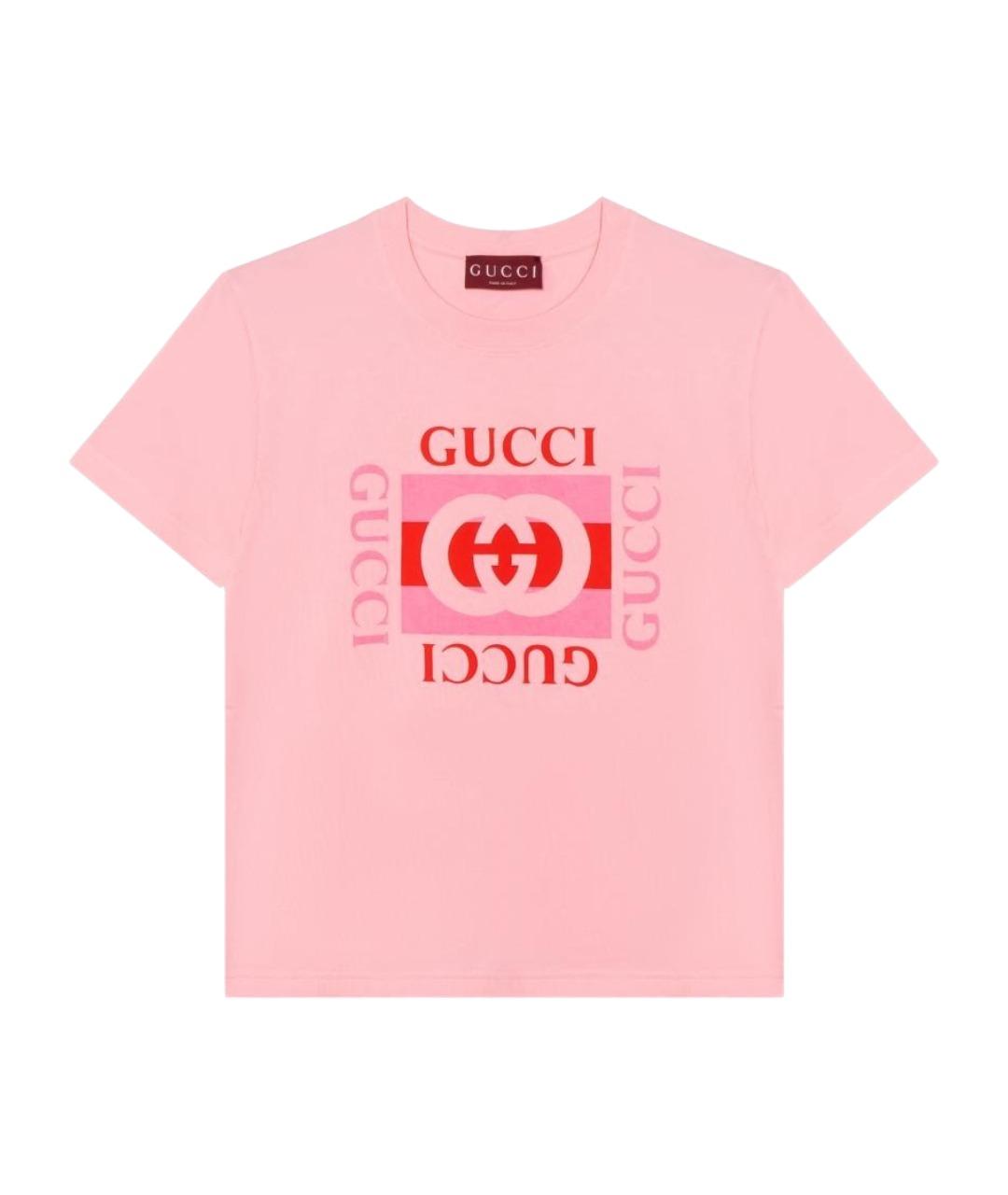 GUCCI Розовая футболка, фото 1