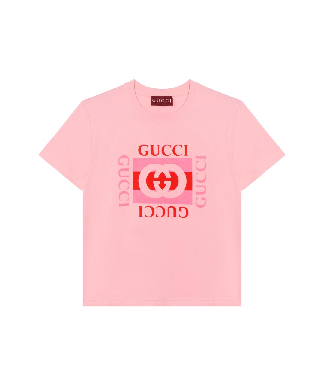GUCCI Розовая футболка, фото 6