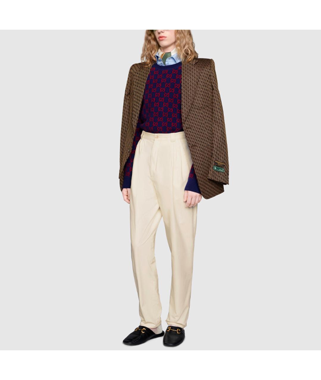 GUCCI Темно-синий джемпер / свитер, фото 4