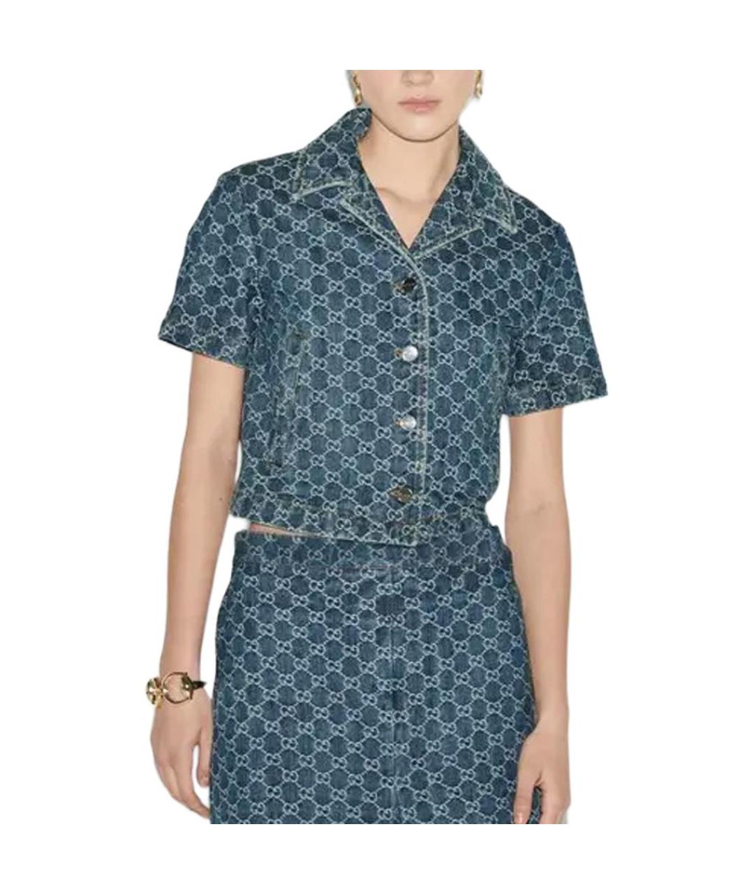 GUCCI Синяя рубашка, фото 3