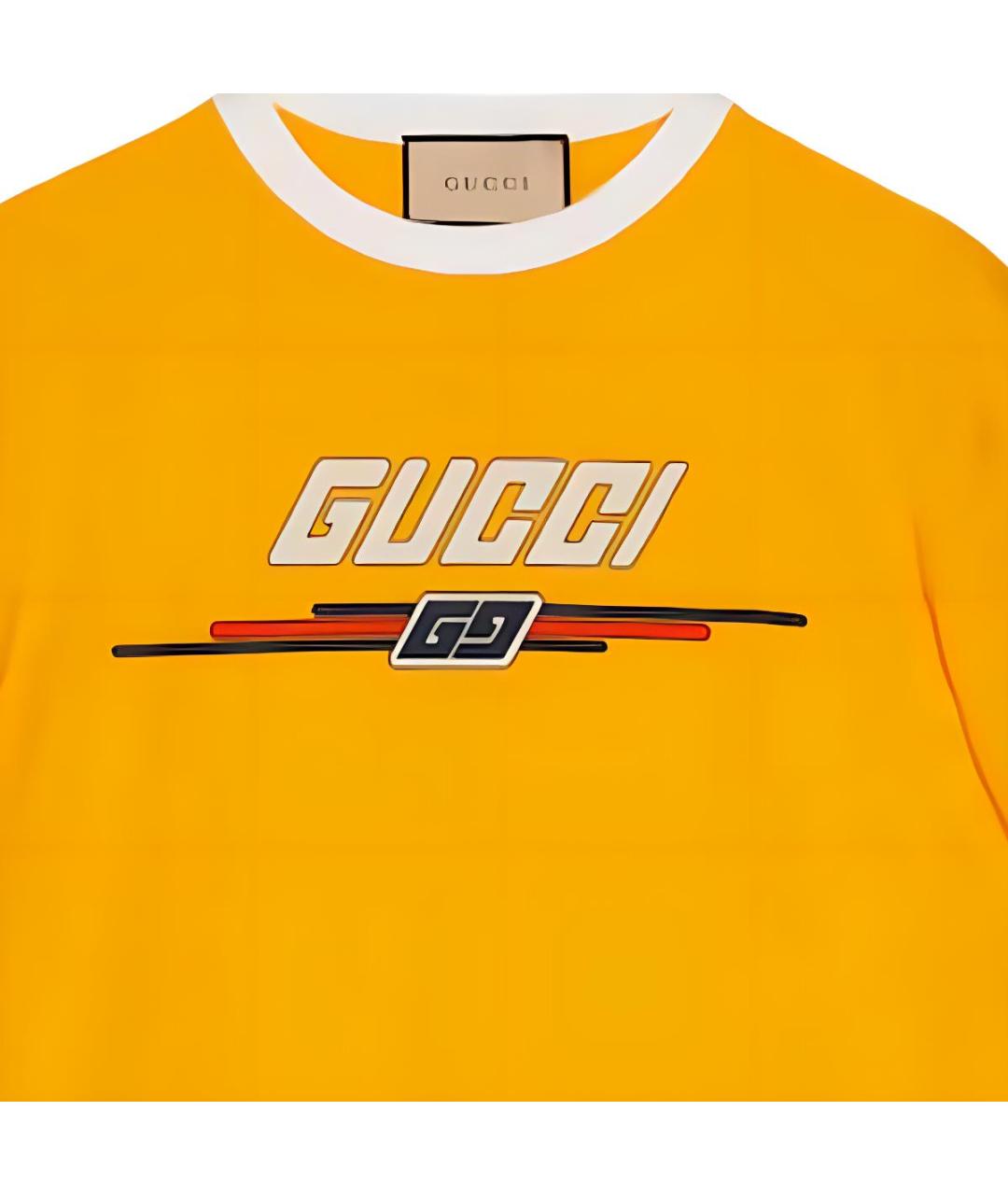 GUCCI Оранжевая футболка, фото 5