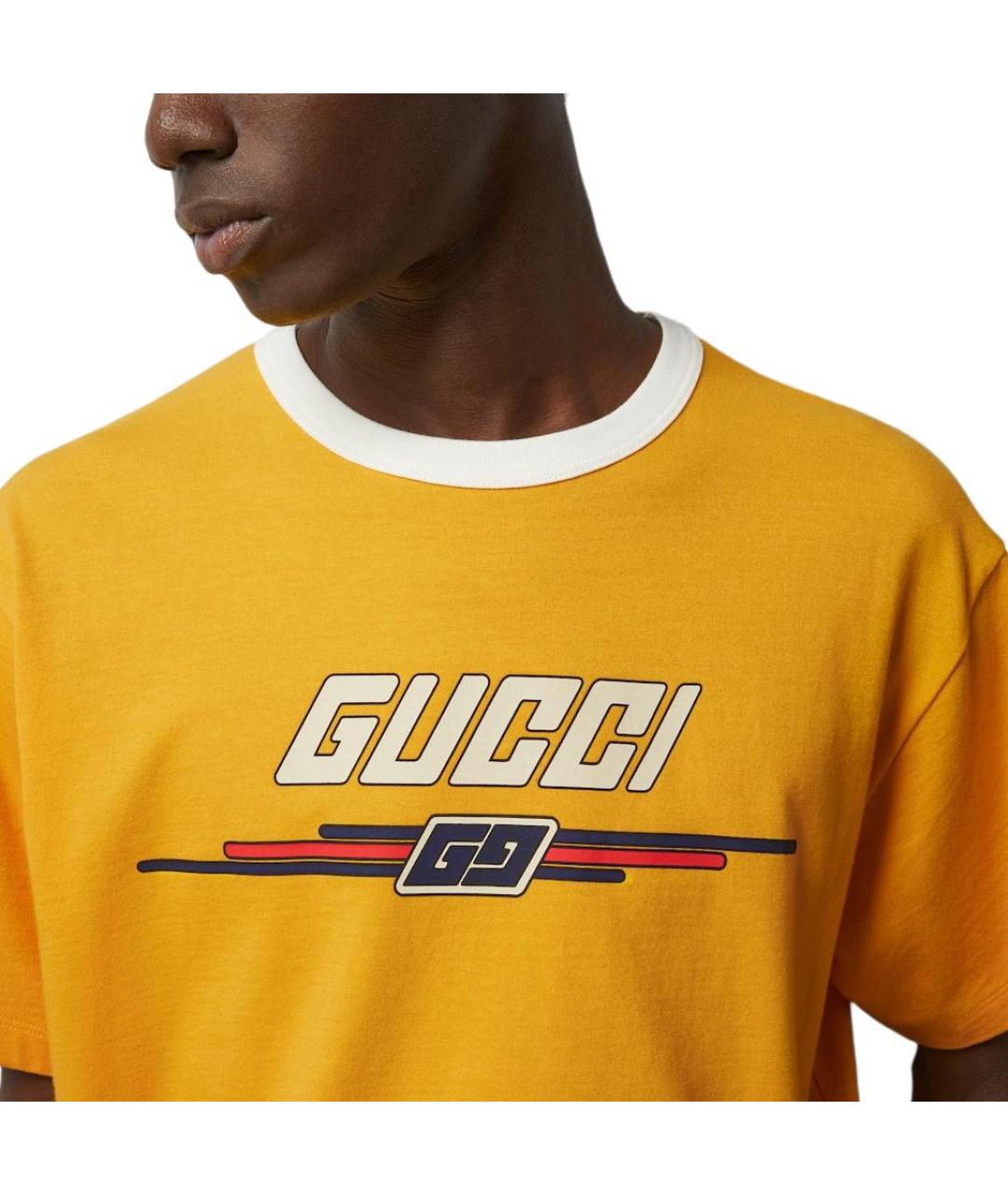 GUCCI Оранжевая футболка, фото 4