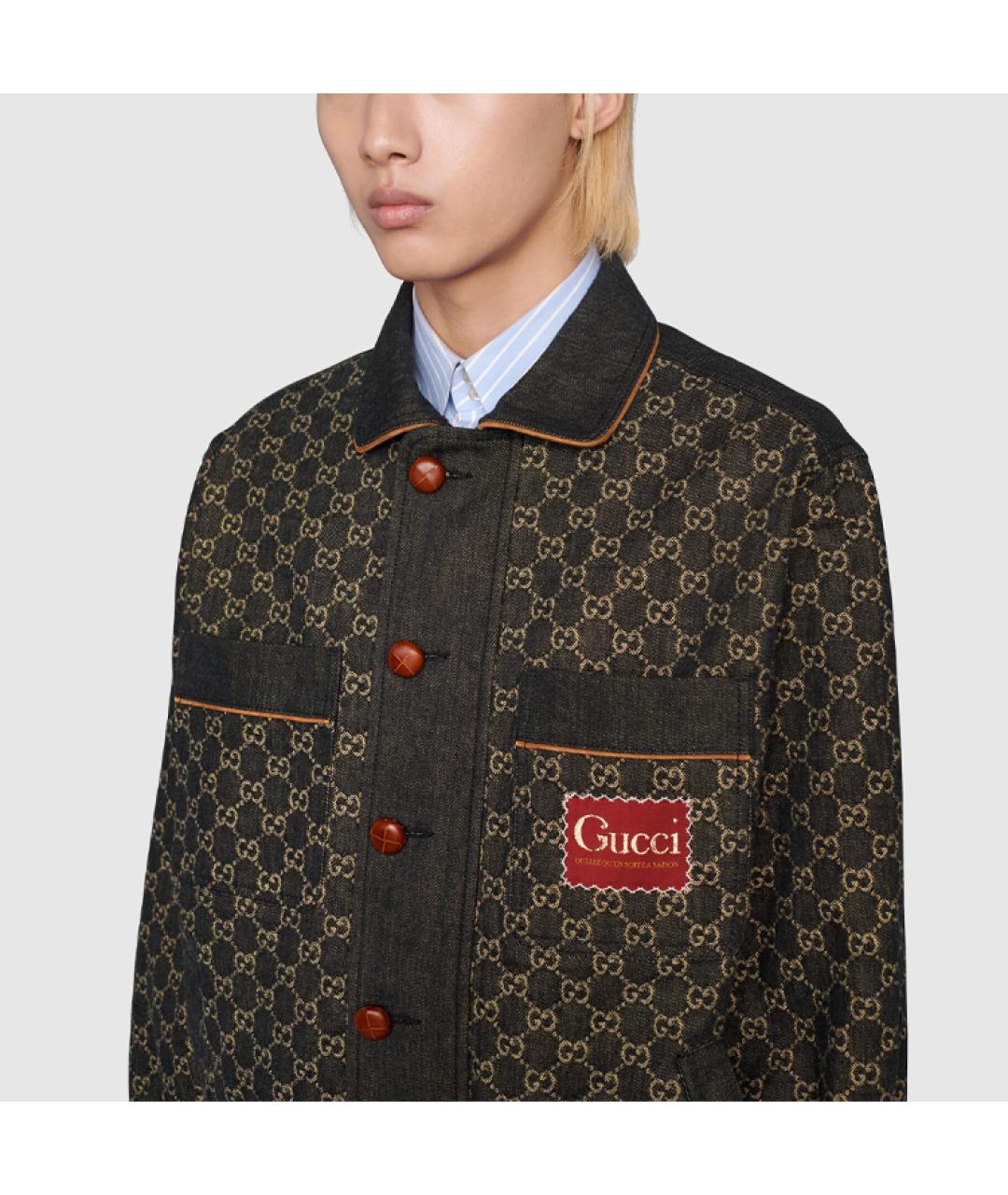 GUCCI Черная деним куртка, фото 5