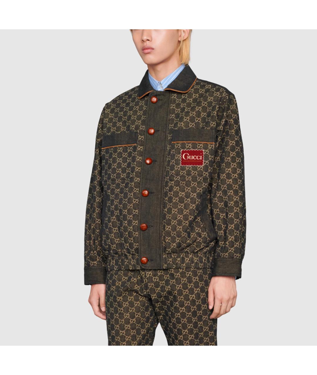 GUCCI Черная деним куртка, фото 4