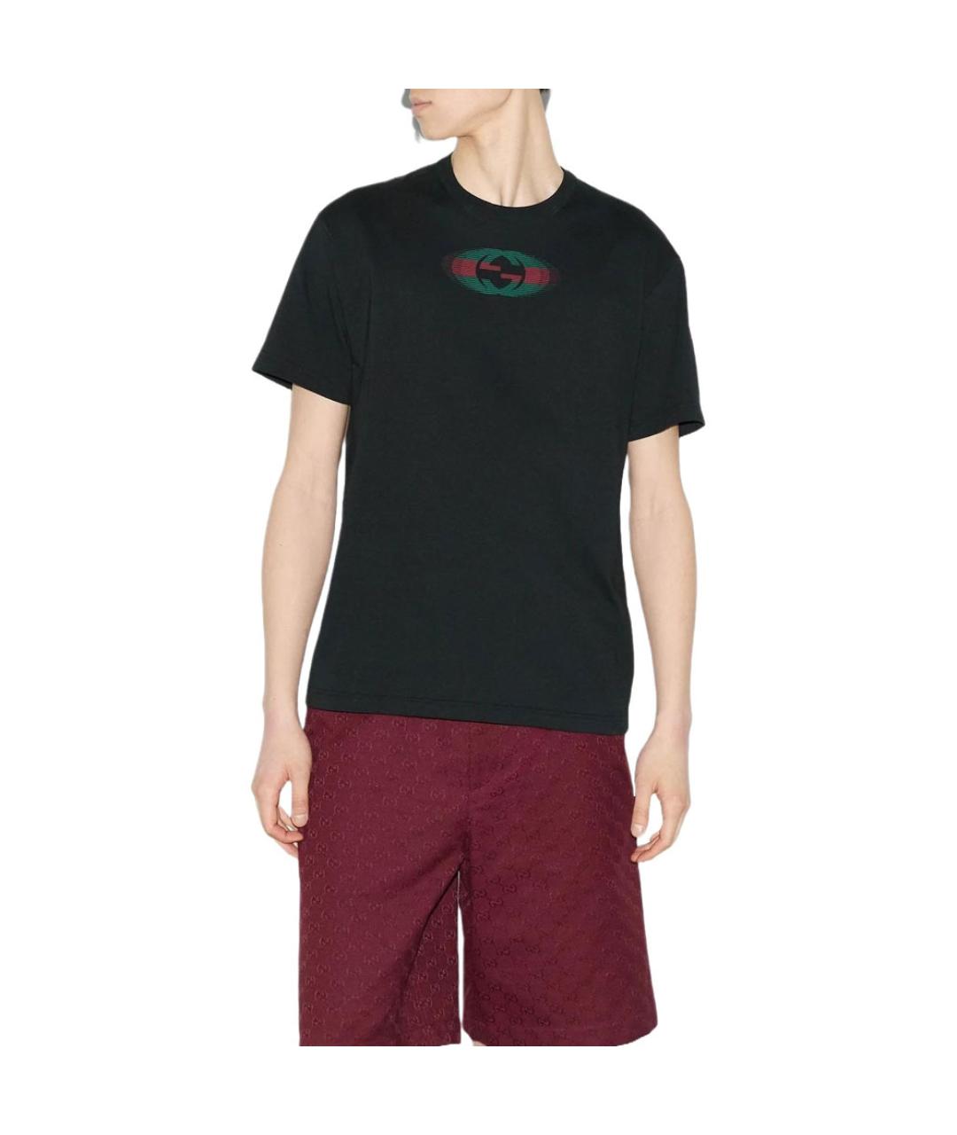GUCCI Черная футболка, фото 3