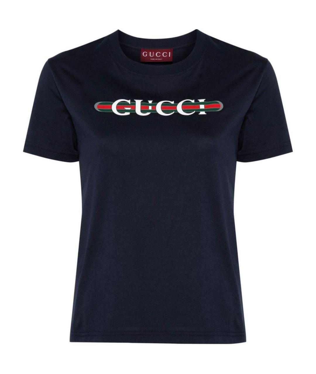 GUCCI Темно-синяя футболка, фото 1