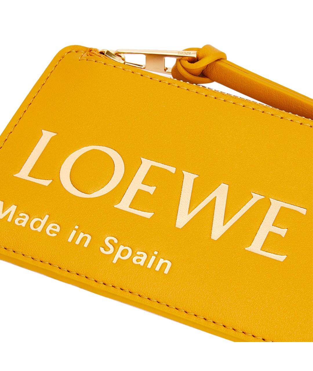 LOEWE Желтый кожаный кардхолдер, фото 4